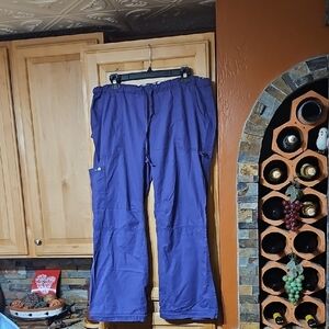 Koi By Kathy Peterson Lindsey Cargo Scrub Pants Drawstring Purple